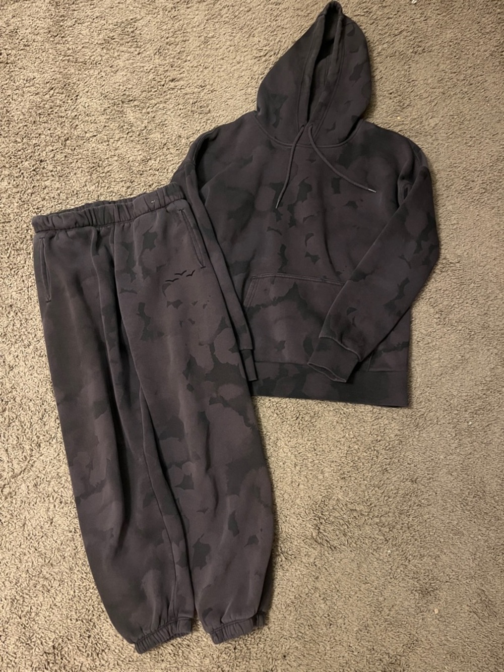 Black Camo Track Jogger Pants - Women